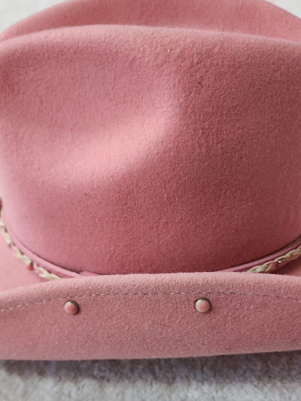 Bullhide Girls Pink Felt Cowboy Hat Size M Preowned - Picture 5 of 10